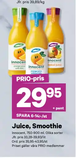 City Gross Juice, Smoothie erbjuda