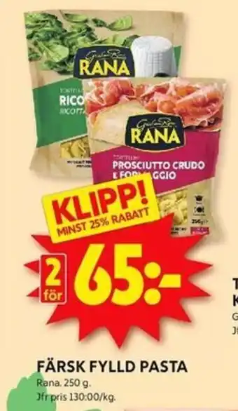 ICA Kvantum FÄRSK FYLLD PASTA erbjuda