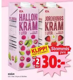 ICA Kvantum KRÄM erbjuda
