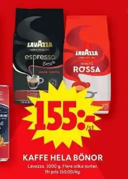 ICA Maxi KAFFE HELA BÖNOR erbjuda