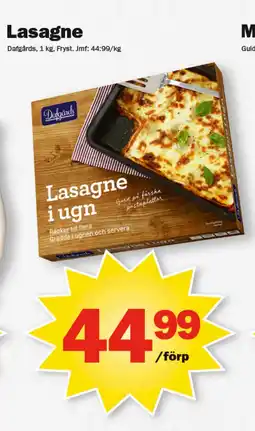 Pekås Lasagne erbjuda