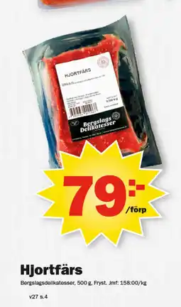 Pekås Hjortfärs erbjuda