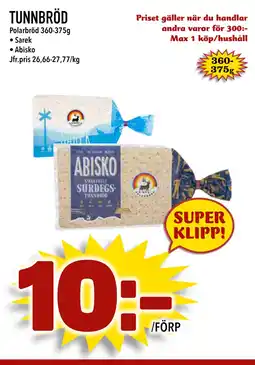 Nya Pulsen TUNNBRÖD erbjuda