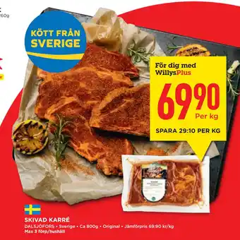Willys Hemma SKIVAD KARRÉ erbjuda
