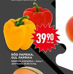 Willys RÖD PAPRIKA, GUL PAPRIKA erbjuda