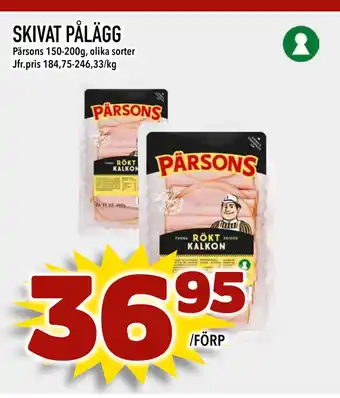 Din Mat SKIVAT PÅLÄGG erbjuda