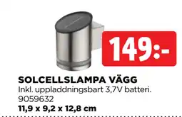 Jem&Fix SOLCELLSLAMPA VÄGG erbjuda