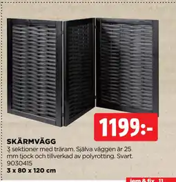 Jem&Fix SKÄRMVÄGG erbjuda