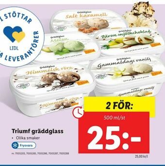 Lidl Triumf gräddglass erbjuda