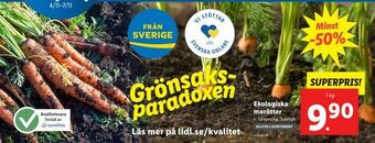 Lidl Ekologiska morötter erbjuda