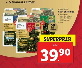 Lidl LED-ljusslinga erbjuda