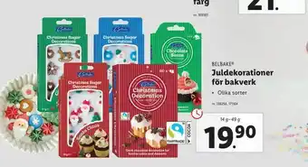 Juldekorationer för bakverk