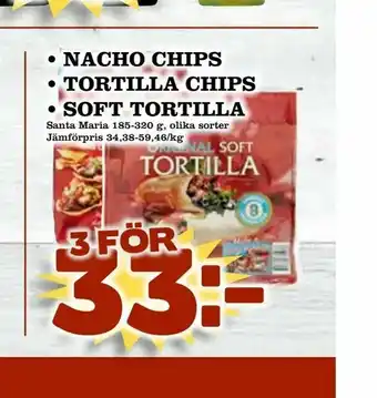 Bonum Matmarknad nacho chips • tortilla chips • soft tortilla erbjuda