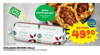 Coop Extra Ekologisk nötfärs i rulle erbjuda