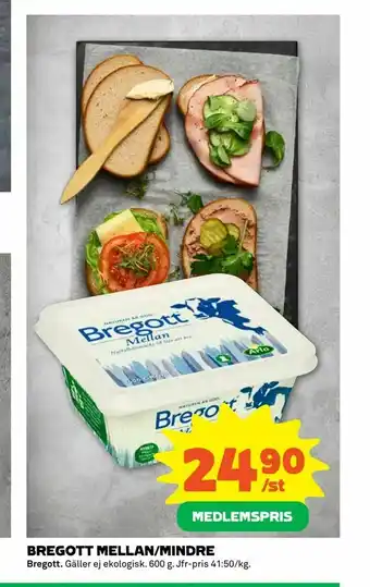 Coop Extra Bregott mellan/mindre erbjuda