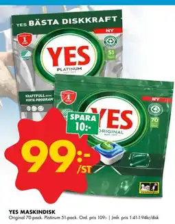 ÖoB Yes diskmaskintabs erbjuda