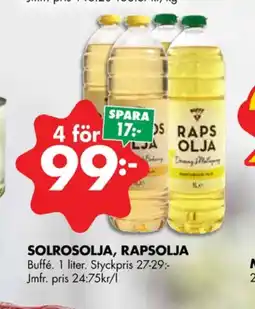 ÖoB Buffe rapsolja erbjuda