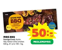 Stora Coop Coop spareribs bbq erbjuda