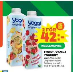 Stora Coop Yoggi yoghurt erbjuda