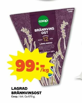 Coop Forum Lagrad brännvinsost erbjuda