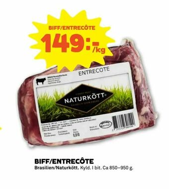 Coop Forum Biff/entrecôte erbjuda