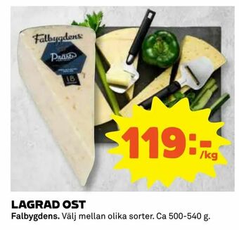 Coop Konsum Lagrad ost erbjuda