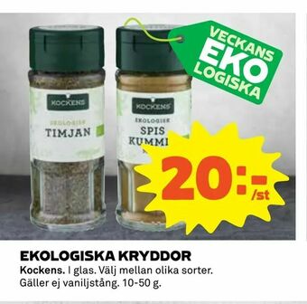 Coop Daglivs Ekologiska kryddor erbjuda