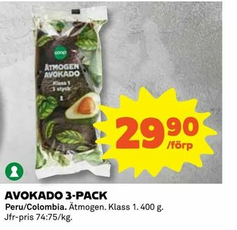 Coop Daglivs Avokado 3-pack erbjuda