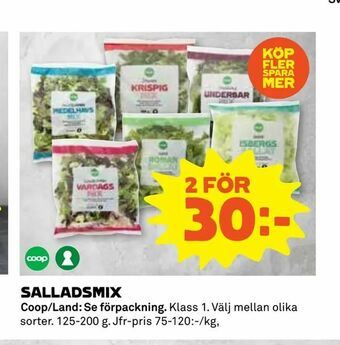 Coop Daglivs Salladsmix erbjuda