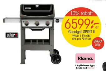 EKO Gasolgrill SPIRIT II erbjuda