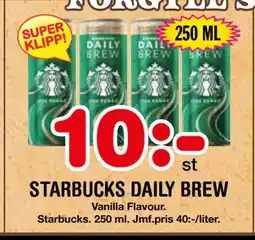 Nya Pulsen STARBUCKS DAILY BREW erbjuda