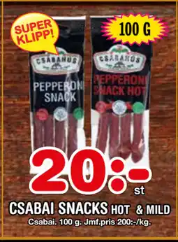 Nya Pulsen CSABAI SNACKS erbjuda