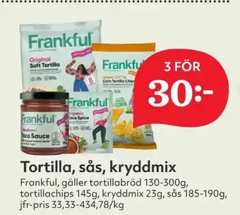 Hemköp Tortilla, sås, kryddmix erbjuda