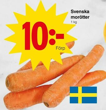 Matöppet Svenska morötter erbjuda