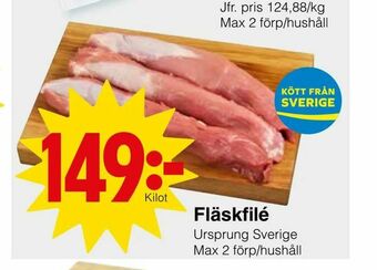 Matöppet Fläskfilé erbjuda