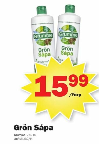 Pekås Grön Såpa erbjuda