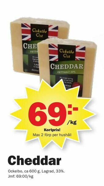 Pekås Cheddar erbjuda