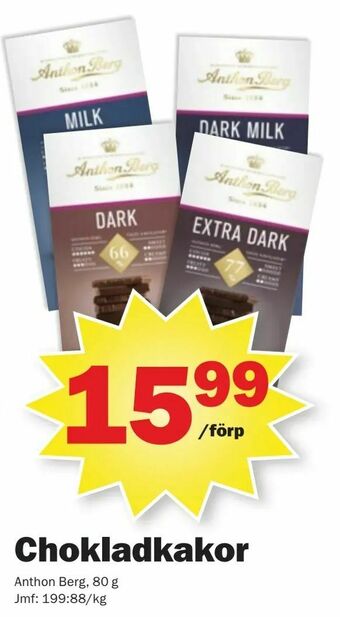 Pekås Chokladkakor erbjuda