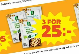 Stora Coop Ekologiska kikärtor erbjuda