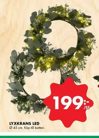 ÖoB Lyxkrans led erbjuda