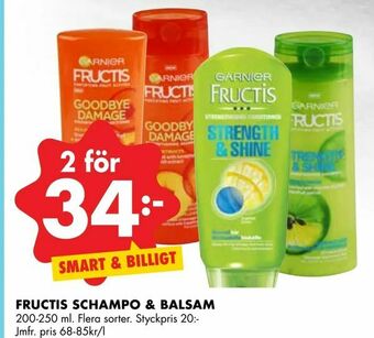 ÖoB Fructis schampo & balsam erbjuda