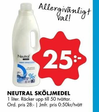 ÖoB NEUTRAL SKÖLJMEDEL erbjuda