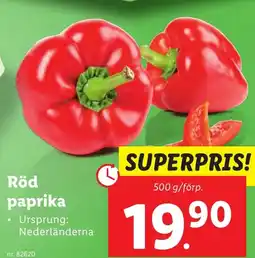 Lidl Röd paprika erbjuda