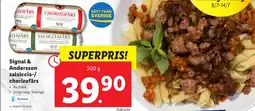Lidl Signal & Andersson salsiccia-/ chorizofärs erbjuda