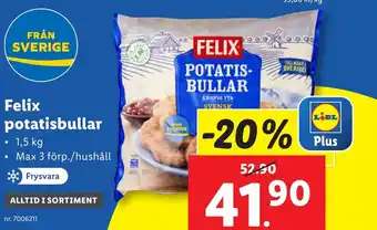 Lidl Felix potatisbullar erbjuda