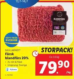 Lidl Färsk blandfärs 20% erbjuda