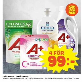 Coop Tvättmedel/sköljmedel erbjuda
