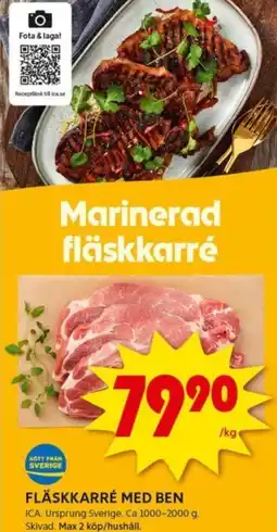 ICA Kvantum FLÄSKKARRÉ MED BEN erbjuda