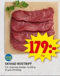 ICA Kvantum SKIVAD ROSTBIFF erbjuda