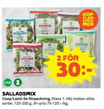 Coop Salladsmix erbjuda